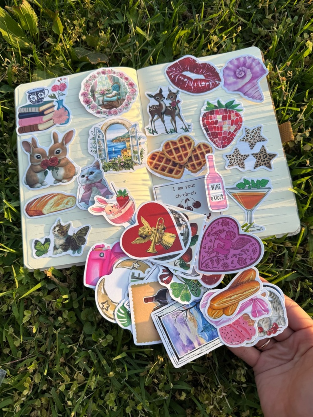 Colorful Assorted Sticker Set - Floral, Food & Animal Designs